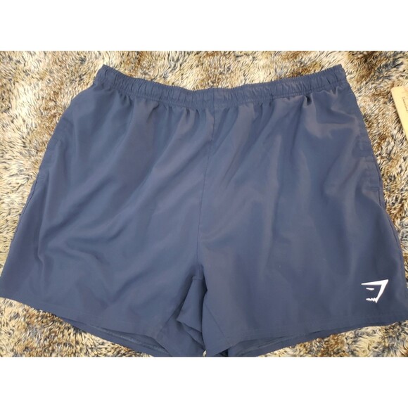 2 Gymshark Arrival Shorts Mens Size 3XL Gray Black Camo & Blue Workout Shorts - Picture 2 of 15